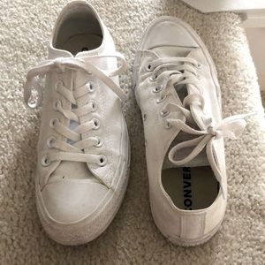 Converse all white size 7 womens